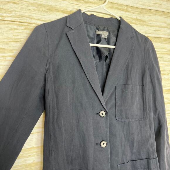 Vince Women's Wool Blend Blazer Jacket Coastal Blue - Picture 2 of 7